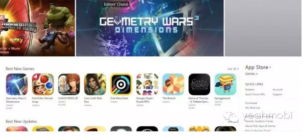 App Store游戏版块改变推荐方式 加入编辑推荐内容
