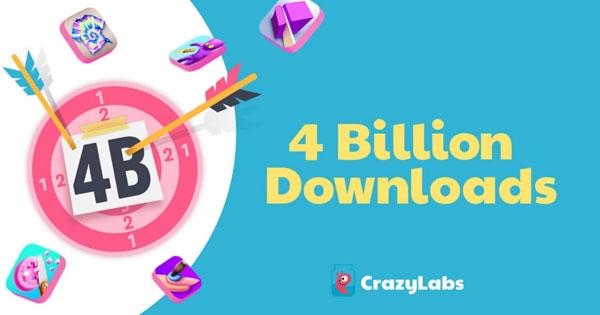CrazyLabs游戏下载量突破40亿，加速超休闲游戏全球扩张步伐