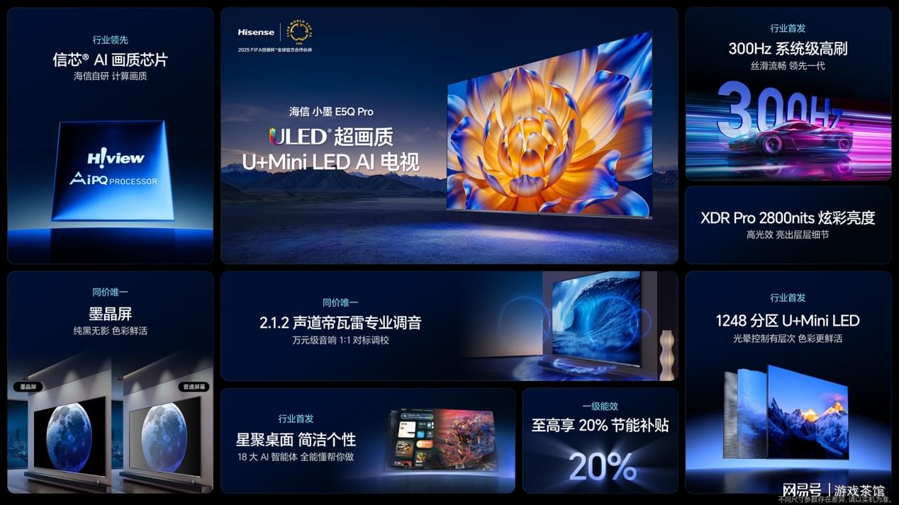 行业爆品海信电视小墨E5Q Pro正式发布，支持300Hz系统级高刷